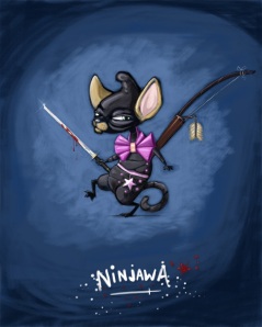 A mixture of a chiwawa and a ninja. 